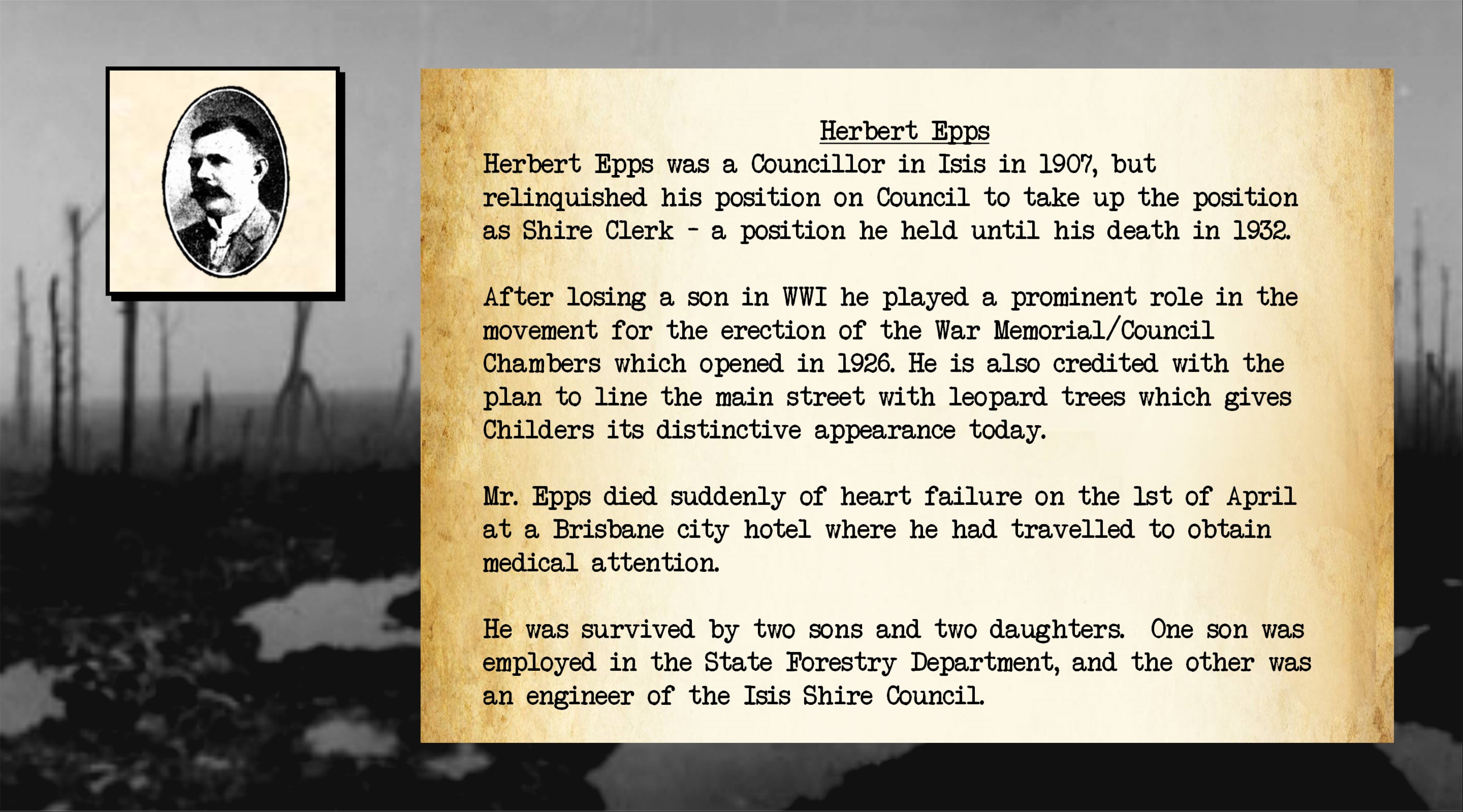 Information on Herbert Epps